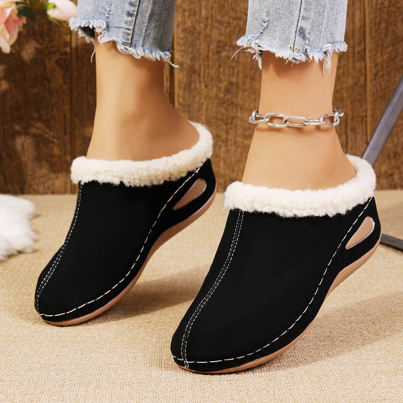 Bequeme Damen-Loafer mit Wollfutter
