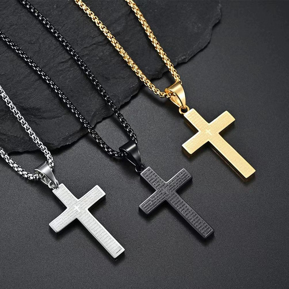 【🔥Compre 1 e Leve 2】🙏Colar com Cruz e Oração do Senhor