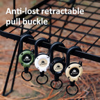 Retractable Carabiner Keychain 🎣 – 65cm Steel Cord, Heavy-Duty Badge Reel, Lightweight EDC Tool for Keys, ID & Outdoor Use