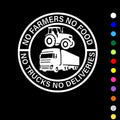 No Farmers No Food No Trucks No Deliveries Vinyl Sticker – 140mm Decal
