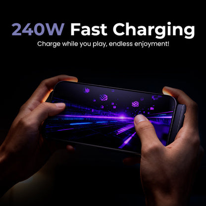 ⚡ 2-i-1 usynligt opladningskabel 240W | Hurtig opladning • Indbygget mobilstativ • Stærk og holdbar