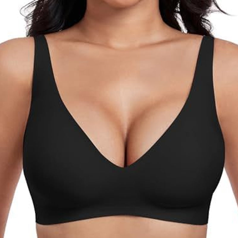 💗 Sidste dag 50% rabat⚡50.000+ solgt💕 Jelly bøjlefri komfortable push-up braletter, sømløse T-shirt bh'er og dyb V-formede hverdags bh'er til kvinder.