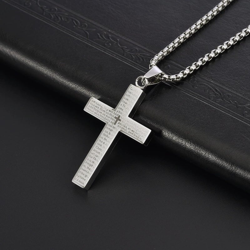 【🔥Compre 1 e Leve 2】🙏Colar com Cruz e Oração do Senhor