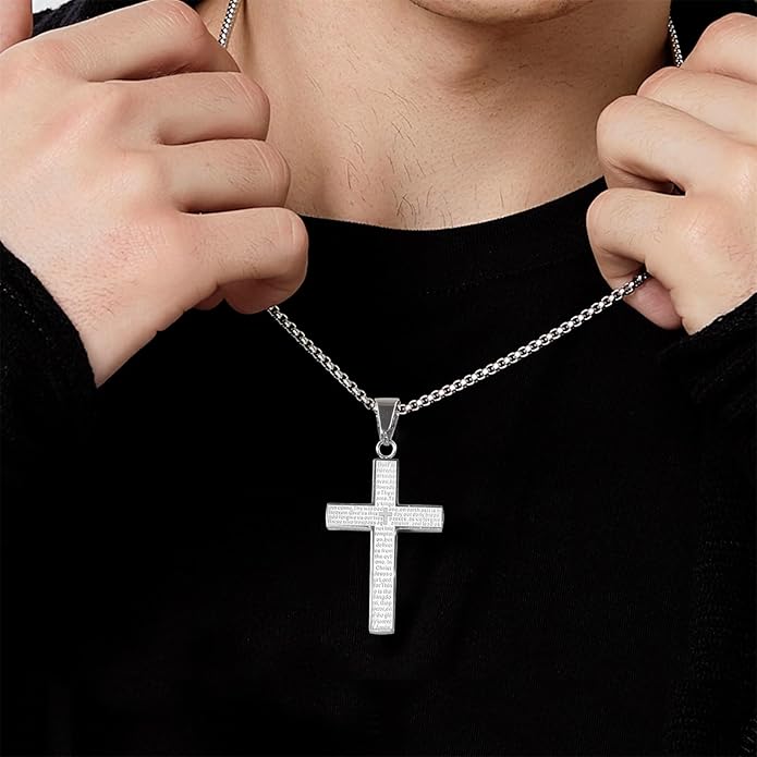 【🔥Compre 1 e Leve 2】🙏Colar com Cruz e Oração do Senhor