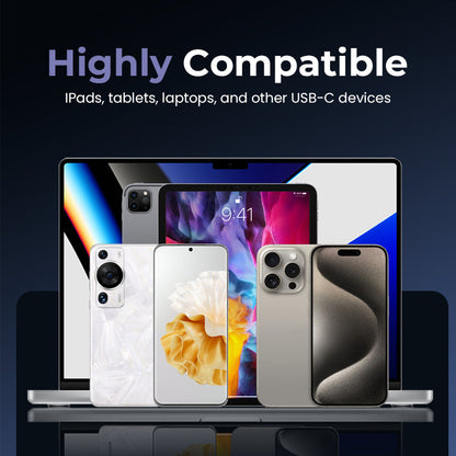 ⚡ 2-i-1 usynligt opladningskabel 240W | Hurtig opladning • Indbygget mobilstativ • Stærk og holdbar