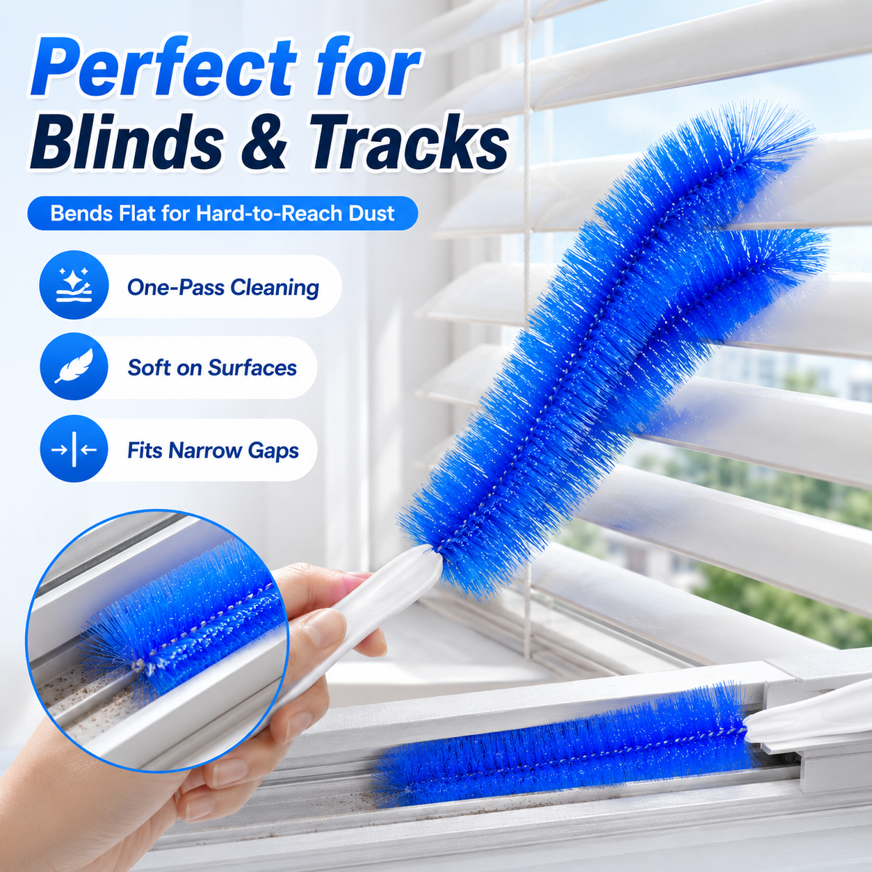 Bendable microfiber head, reusable dust remover