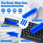 Bendable microfiber head, reusable dust remover