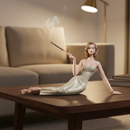 Skulptural aromaterapistaty rökelse