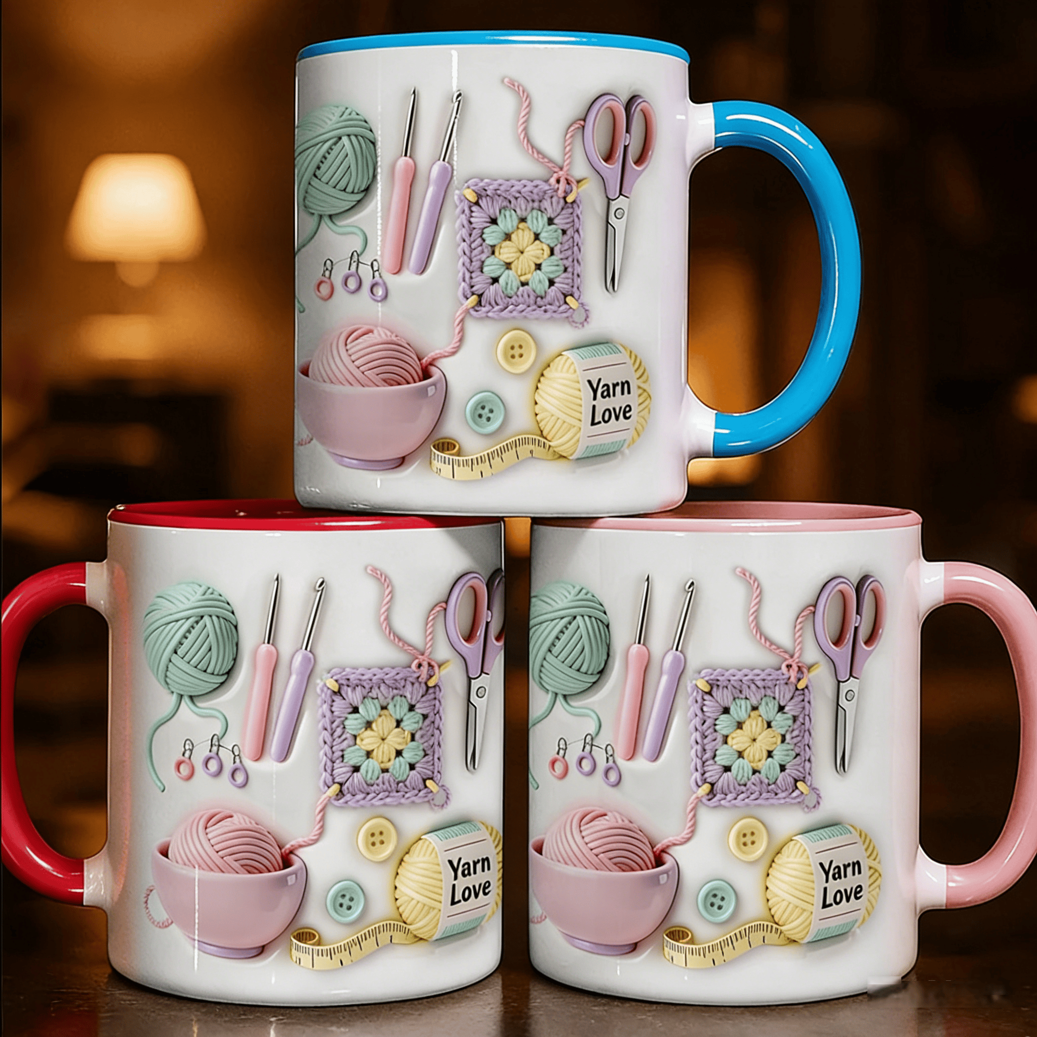 🔥SISTA DAGENS REA 50% RABATT!!🏆Snabba rea⚡ 50 000+ SÅLDA! Nästan slut💥Garnkärleksmugg, present till hantverkare och kreativa själar