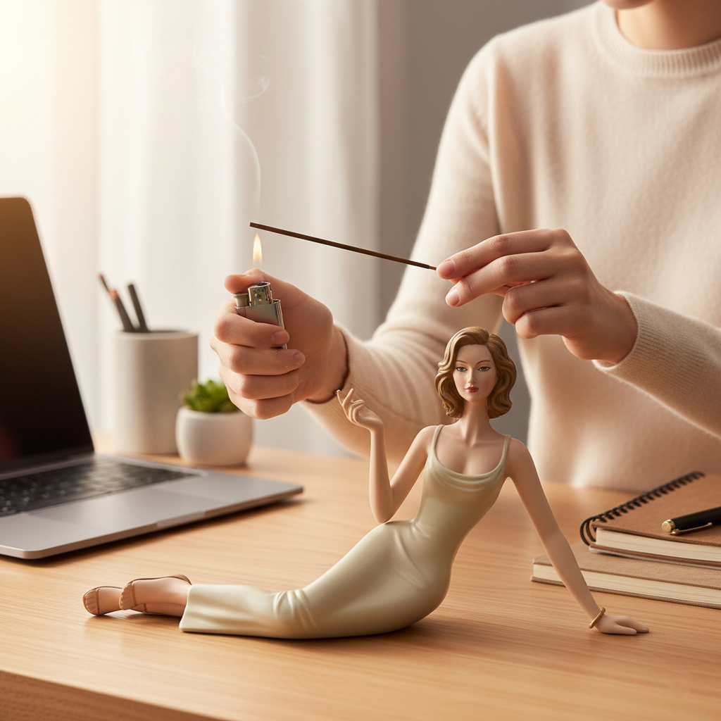 Skulptural aromaterapistaty rökelse