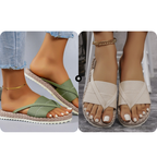 Chinelo de dedo confortável para mulher, ideal para o verão.