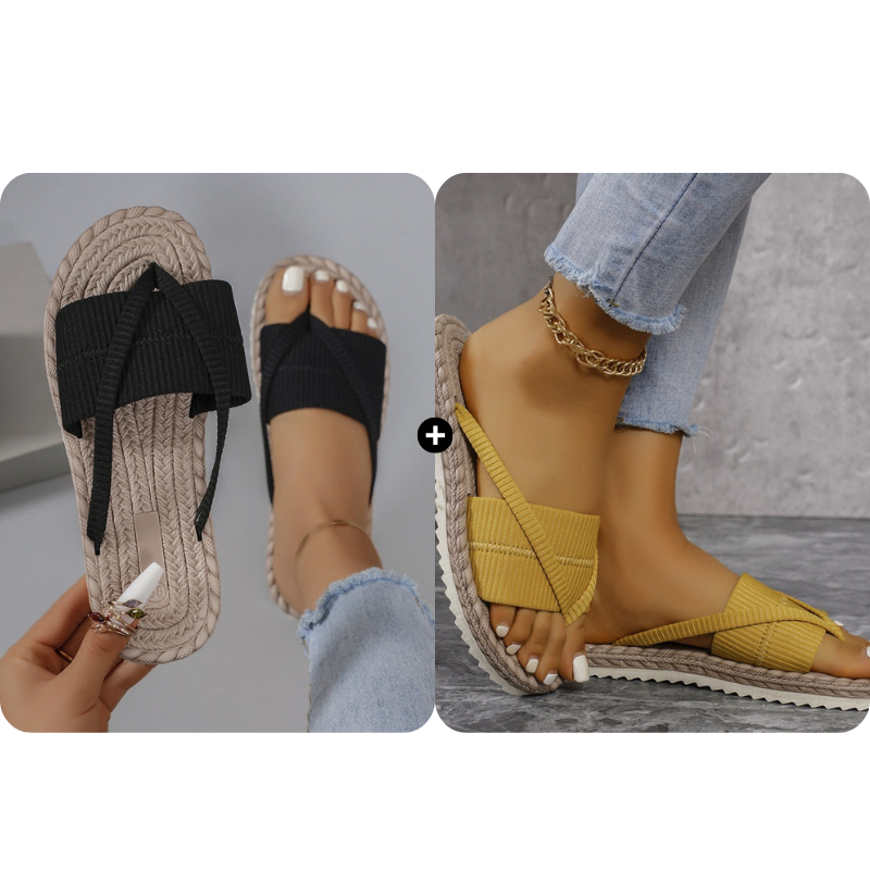 Chinelo de dedo confortável para mulher, ideal para o verão.