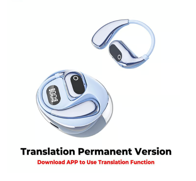 MS190 Översättningshörlurar, Stöder realtidsöversättning på 156 språk med app, Bluetooth 5.3-hörlurar