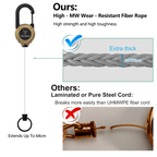 Retractable Carabiner Keychain 🎣 – 65cm Steel Cord, Heavy-Duty Badge Reel, Lightweight EDC Tool for Keys, ID & Outdoor Use