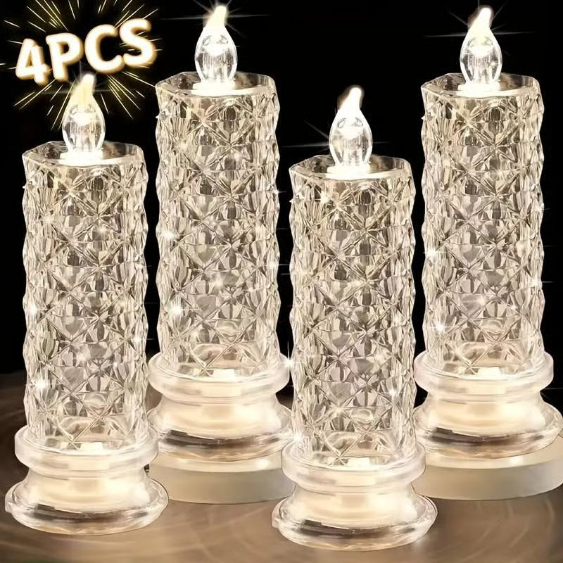 🔥Last day 49% OFF🎁Set of 4 LED crystal candles