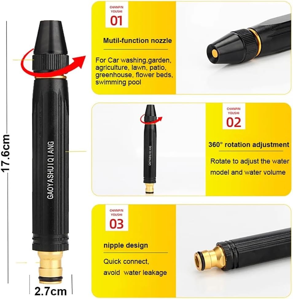 ⏰ÚLTIMO DIA! COMPRE 2, LEVE 1 GRÁTIS!!🔥Pistola de lavadora de alta pressão caseira – indispensável para regar plantas e hortaliças e lavar o carro. 👍💦