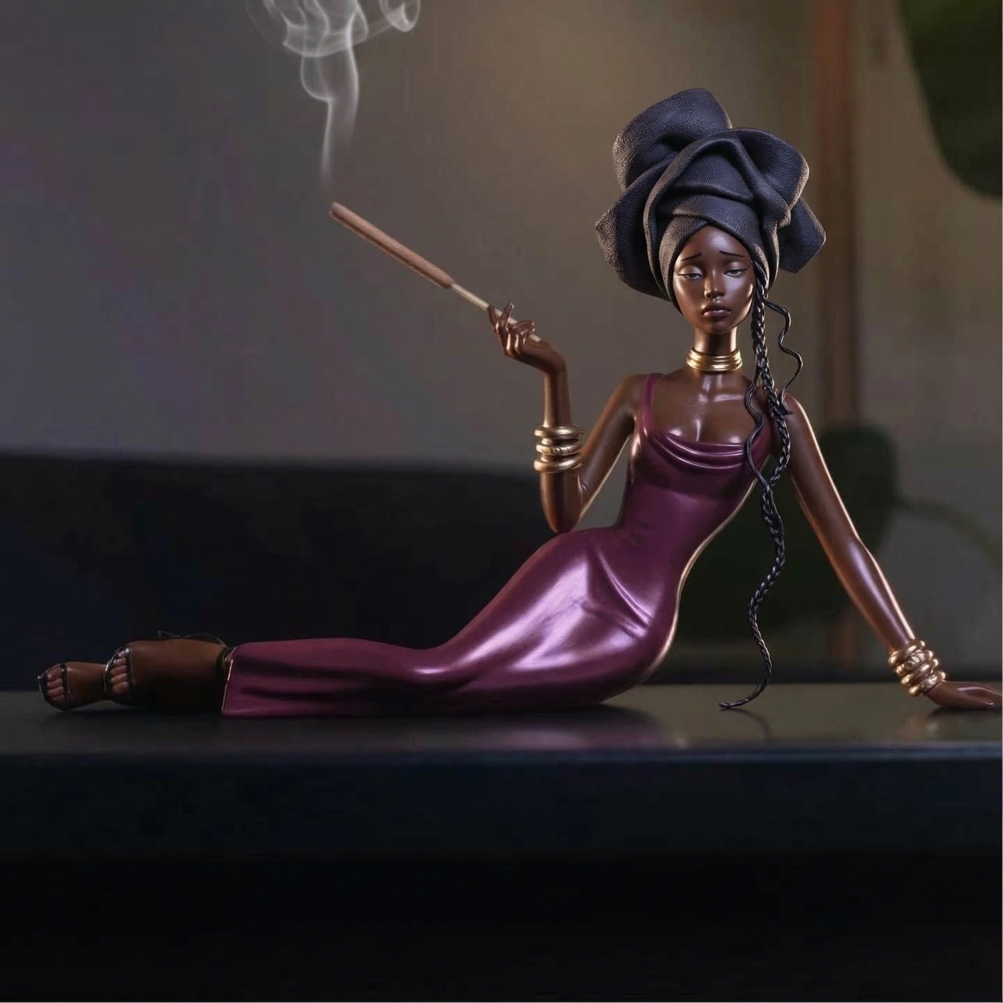 Skulptural aromaterapistaty rökelse