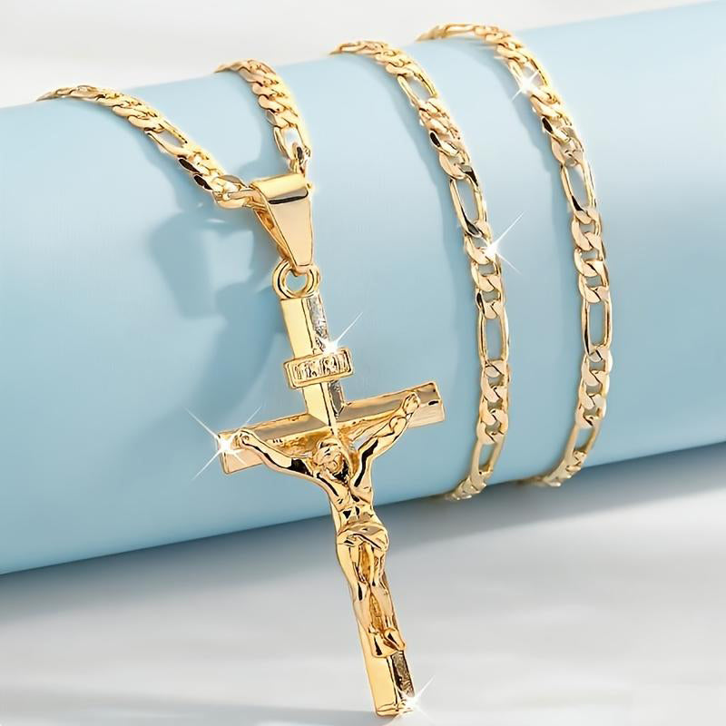 ⏰ÚLTIMO DIA - COMPRE 1 E LEVE OUTRO GRÁTIS!✝️Colar com Pendente Crucifixo Dourado