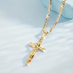 ⏰ÚLTIMO DIA - COMPRE 1 E LEVE OUTRO GRÁTIS!✝️Colar com Pendente Crucifixo Dourado