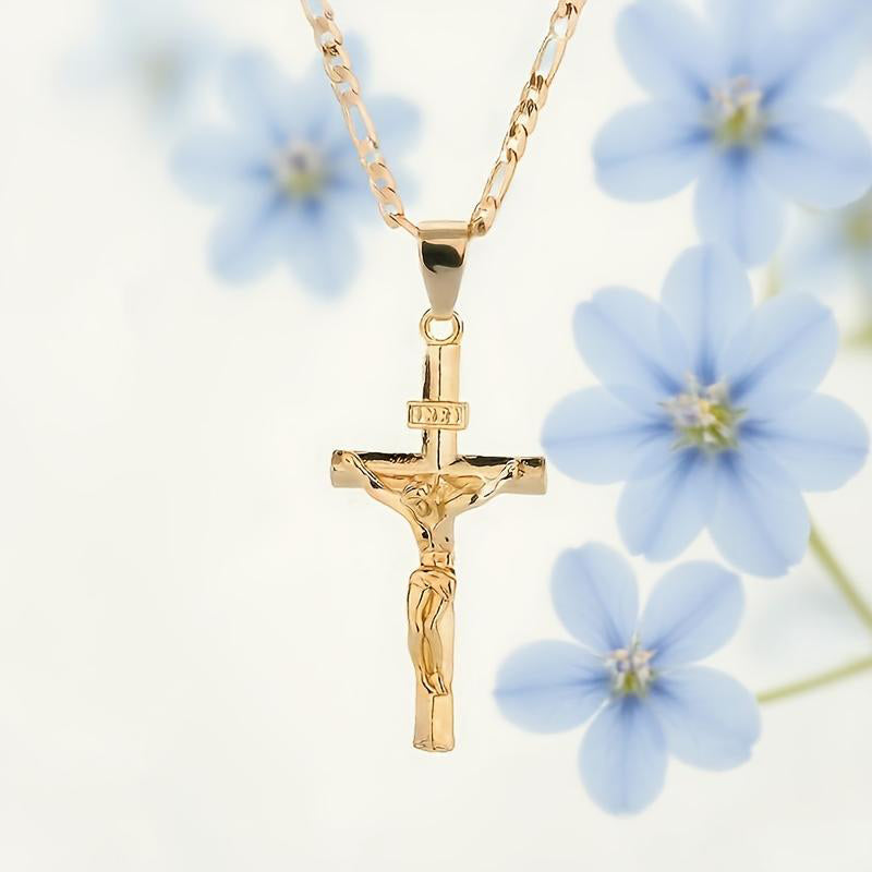 ⏰ÚLTIMO DIA - COMPRE 1 E LEVE OUTRO GRÁTIS!✝️Colar com Pendente Crucifixo Dourado