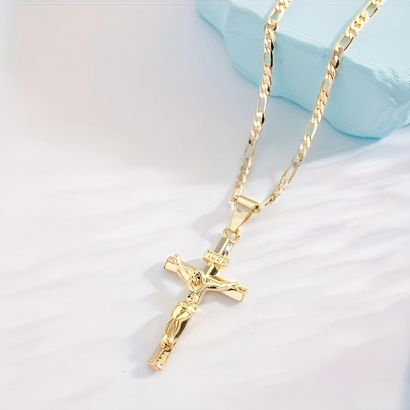 ⏰ÚLTIMO DIA - COMPRE 1 E LEVE OUTRO GRÁTIS!✝️Colar com Pendente Crucifixo Dourado