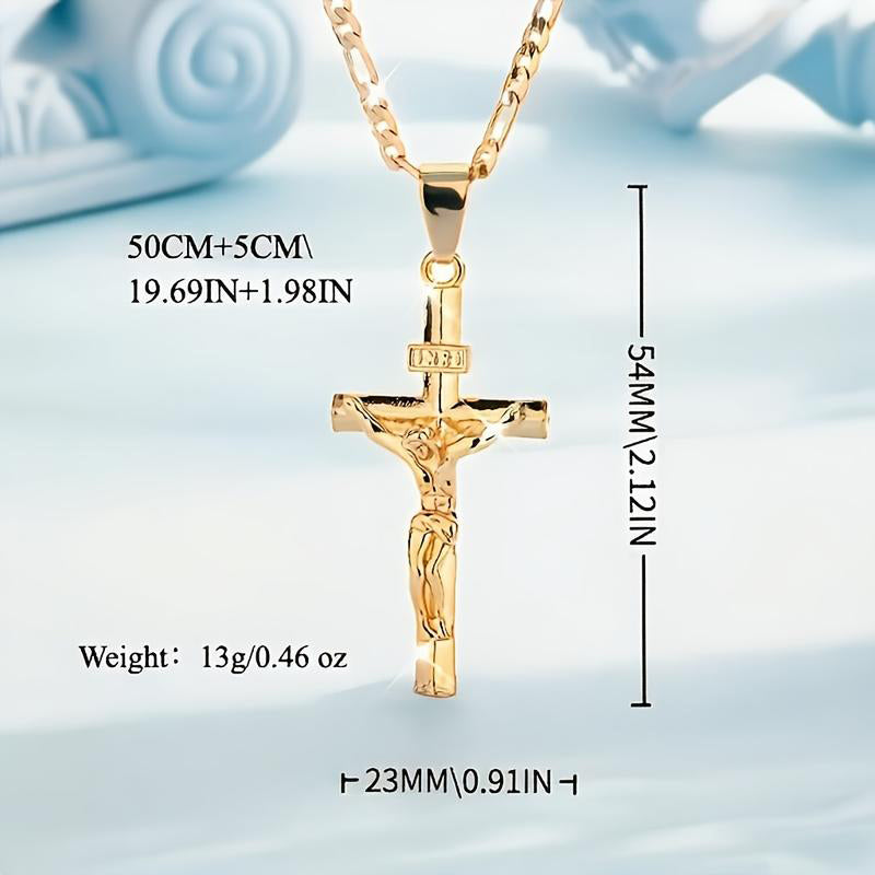 ⏰ÚLTIMO DIA - COMPRE 1 E LEVE OUTRO GRÁTIS!✝️Colar com Pendente Crucifixo Dourado