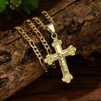 ⏰ÚLTIMO DIA - COMPRE 1 E LEVE OUTRO GRÁTIS!✝️Colar com Pendente Crucifixo Dourado