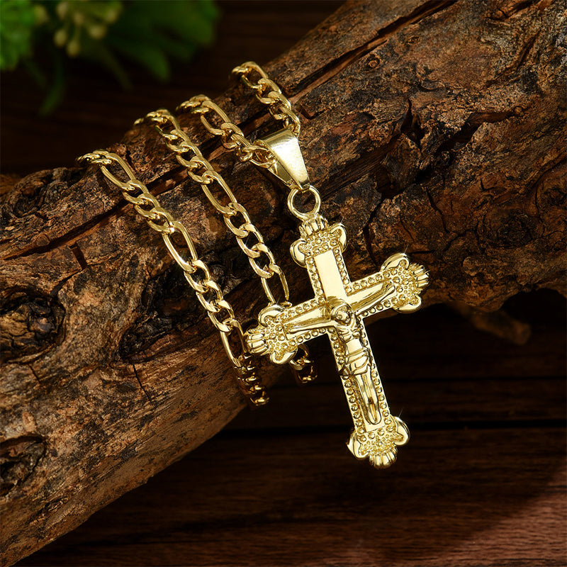 ⏰ÚLTIMO DIA - COMPRE 1 E LEVE OUTRO GRÁTIS!✝️Colar com Pendente Crucifixo Dourado