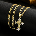 ⏰ÚLTIMO DIA - COMPRE 1 E LEVE OUTRO GRÁTIS!✝️Colar com Pendente Crucifixo Dourado