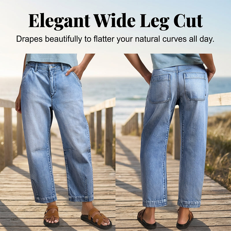 👖✨ PROMOÇÃO RELÂMPAGO 50% DE DESCONTO! Calça Jeans Feminina Reta 7/8 – Cintura Média, Perna Afunilada, Lavagem Vintage, Caimento que Valoriza a Silhueta 🌟