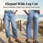 👖✨ PROMOÇÃO RELÂMPAGO 50% DE DESCONTO! Calça Jeans Feminina Reta 7/8 – Cintura Média, Perna Afunilada, Lavagem Vintage, Caimento que Valoriza a Silhueta 🌟