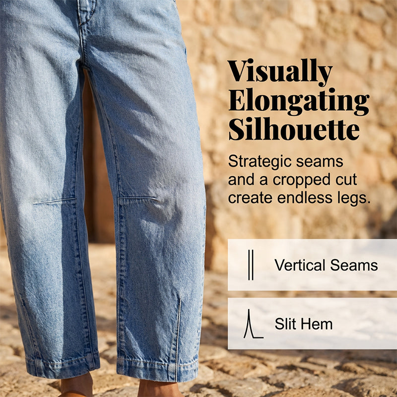 👖✨ PROMOÇÃO RELÂMPAGO 50% DE DESCONTO! Calça Jeans Feminina Reta 7/8 – Cintura Média, Perna Afunilada, Lavagem Vintage, Caimento que Valoriza a Silhueta 🌟