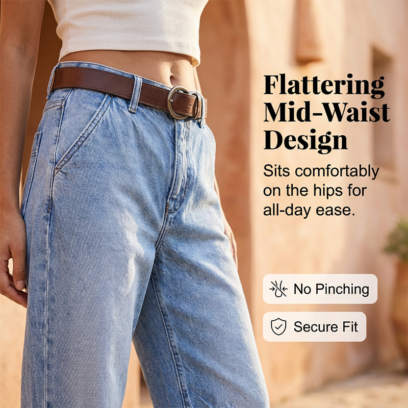 👖✨ PROMOÇÃO RELÂMPAGO 50% DE DESCONTO! Calça Jeans Feminina Reta 7/8 – Cintura Média, Perna Afunilada, Lavagem Vintage, Caimento que Valoriza a Silhueta 🌟