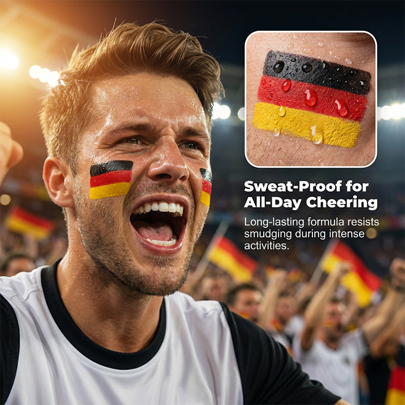 Caneta de pintura facial com a bandeira nacional para adeptos desportivos