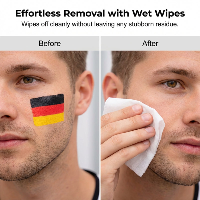 Caneta de pintura facial com a bandeira nacional para adeptos desportivos
