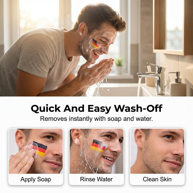 Caneta de pintura facial com a bandeira nacional para adeptos desportivos