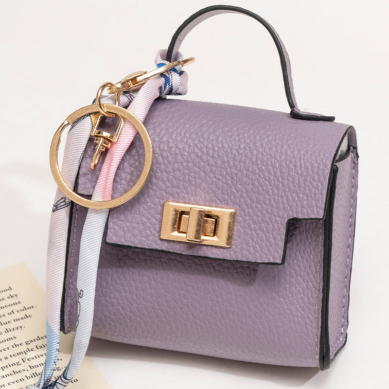 💖✨ Mini porta-moedas com argola para chaves - giro, compacto e perfeito para moedas, chaves e pequenos objetos.