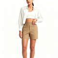 Women's high-waisted shorts: tummy control and butt lift, stretchy.