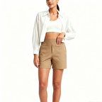 Women's high-waisted shorts: tummy control and butt lift, stretchy.
